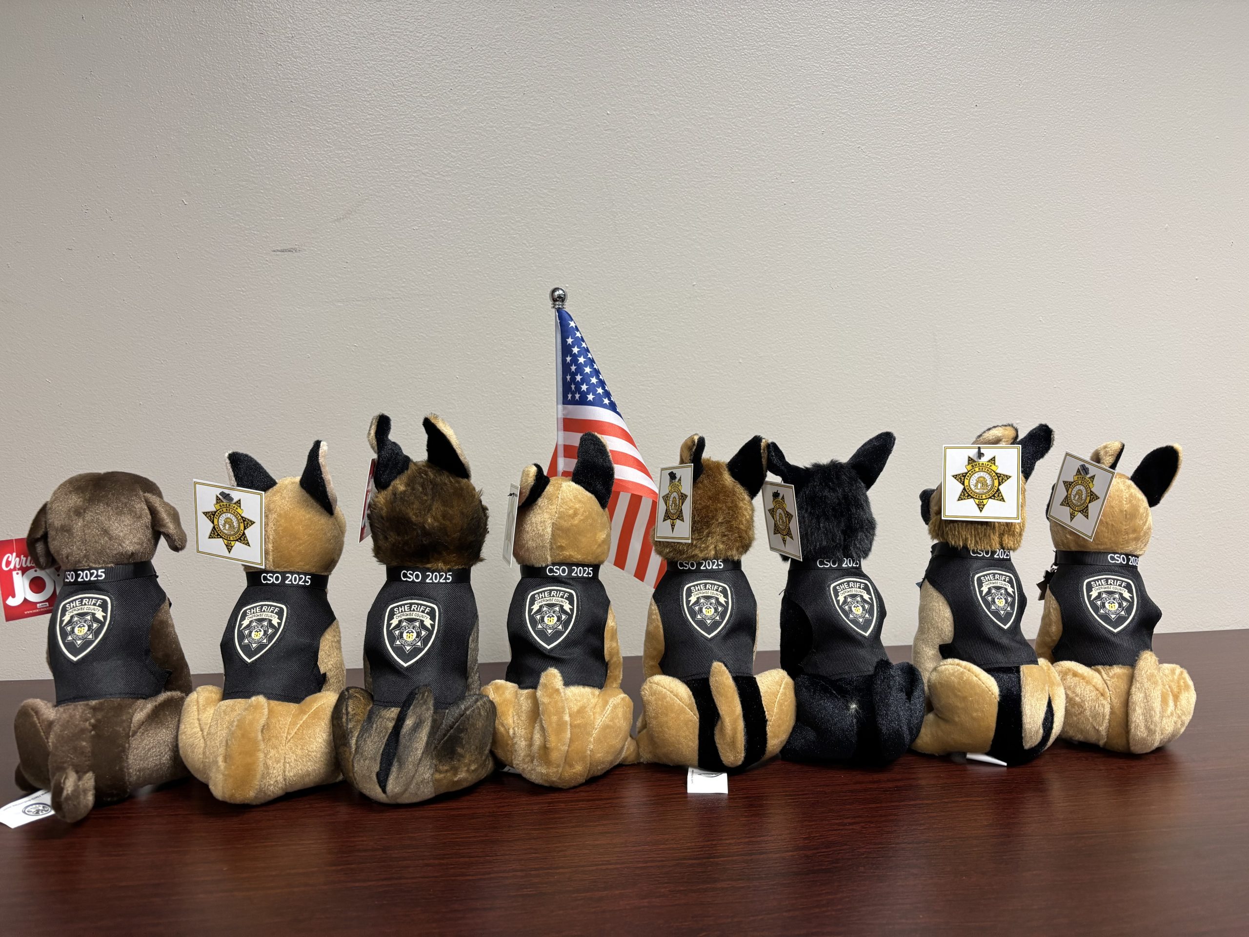 Cherokee County Sheriff's K9 Unit group photo with all handlers and dogs